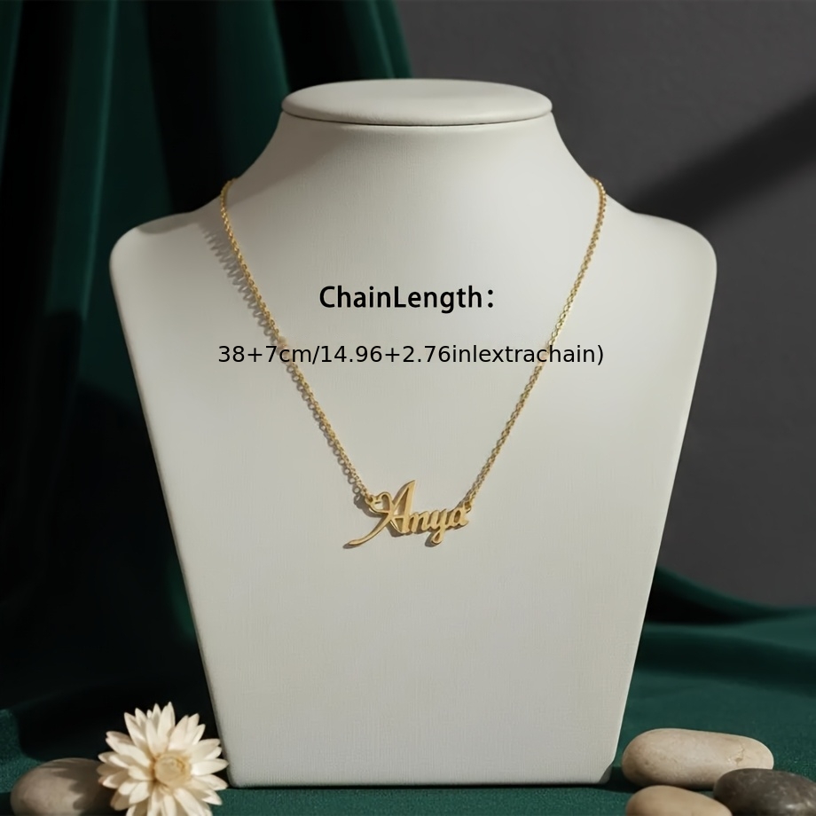 Custom Hollow Heart Pendant Necklace, Personalized Jewelry Gift